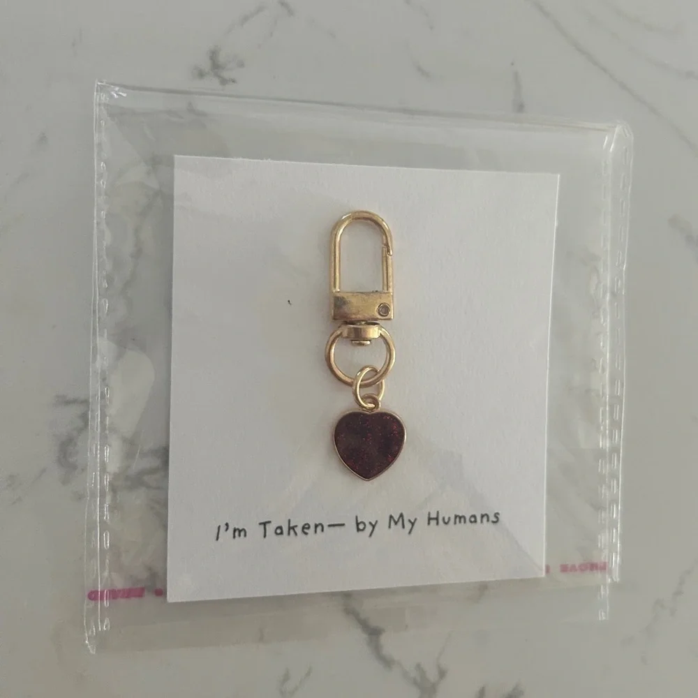 Personalized Heart Charm for Pets, Dog Collar Accessories- NWT